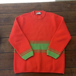 Maglione Meister vintage piccolo anni 90 color block righe maglia sci Austria audace - Foto 1 di 9