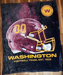 Washington Commanders NFL 50"x60" Northwest Super Soft Throw Blanket Black - Picture 1 of 6
