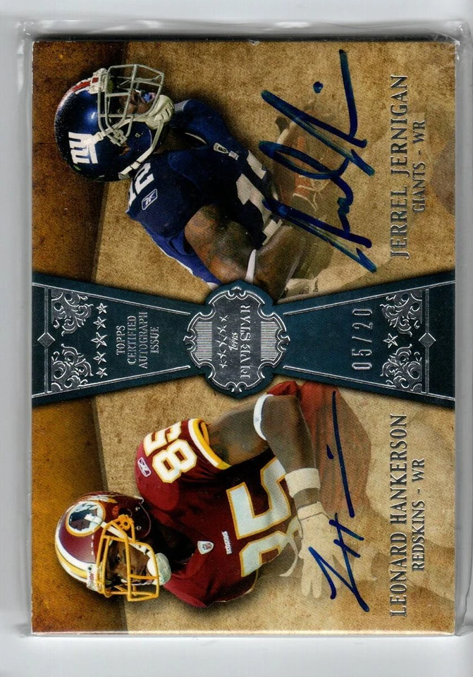 2011 Topps Five Star Rookie AUTO #FSFDAHJ Leonard Hankerson/Jerrel Jernigan /20 - Image 1 of 1