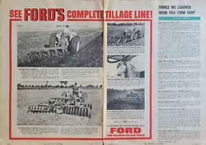 Ford Tillage Line Traktoren & Pflugausrüstung 1962 Landwirtschaftsmagazin Anzeige - Bild 1 von 1