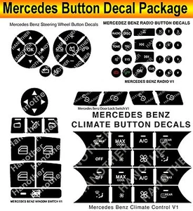 Mercedes Benz 2007-2014 equipamiento de reparación de botones dirección CA calcomanías de ventana pegatinas - Imagen 1 de 2
