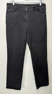 Eileen Fisher M schwarz gerades Bein Jeans Stretch Mid Rise leicht Made USA - Bild 1 von 9