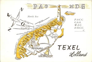 PAO MDG Texel Holanda Países Bajos Postal QSO 3916 QSL Sello Veron - Imagen 1 de 2