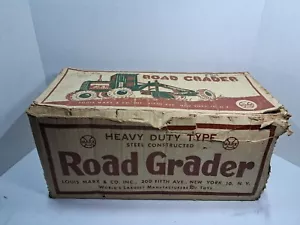 Louis Marx Nr. 1759 Road Grader leere BOX NUR 50er Jahre Vintage Stahl Spielzeug - Bild 1 von 11