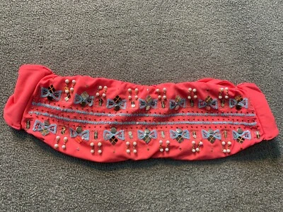 Top de bikini Victorias Secret grande L para mujer lentejuelas con cuentas lazo trasero Foto 1 de 4