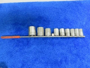Snap-On TW 1/2 Dr. 13 Piece 6 Point Metric Shallow Socket set 7/16-1 1/4 - Picture 1 of 4