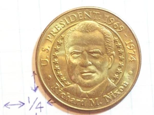 TOKEN PRESIDENT LATÓN 1969-1974 RICHARD M. NIXON PRESIDENTE DE LOS ESTADOS UNIDOS 2000 6 EL SOL - Imagen 1 de 4