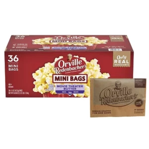 Orville Redenbacher'S Movie Butter Microwave Popcorn, Mini Bags, 1.5 Oz., 36 Pk. - Picture 1 of 12