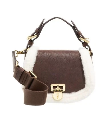 LAUREN RALPH LAUREN Shearling Trim Small Tanner Crossbody $425 - Image 1 of 4