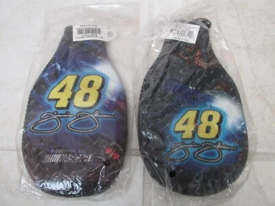 NEW 2 Jimmie Johnson #48 NASCAR Black and Blue Beer Bottle Coozie Koozie - Image 1 of 2