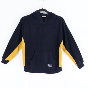 Arizona Jean Co. Sweatshirt Hooded Front Pocket Boys M Dark Blue Yellow Accents - Picture 1 of 6
