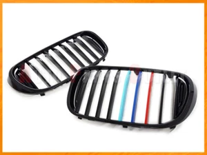 M Tri Color Gloss Black Front Hood Kidney Grille For 2016-2017 BMW G11 740i 750i - Picture 1 of 2