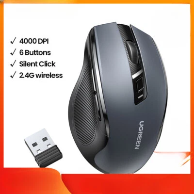 Wireless Ergonomic Mouse For MacBook Tablet Laptop Mute Mice Quiet 2.4G Mouse - Image 1 of 4