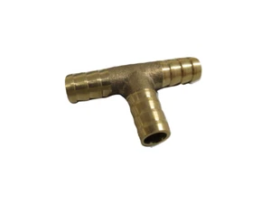 T Brass Hose Joiner 8mm - 3 Way Connector for Air Water Gas Tubing - Picture 1 of 5
