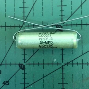 .01uF 600v 5% WEST CAP Axial Film Capacitor CQ09A1PF103J3 Audio Vit Q MIL PIO - Picture 1 of 3