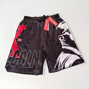 Headgear Classics Malcolm X Basketball Shorts Mens Medium M Black Red NWT New - Picture 1 of 5