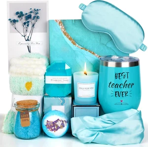Teacher Spa Gift Basket – Unique Appreciation Set for Women – Thank You Gift Box - Picture 1 of 12