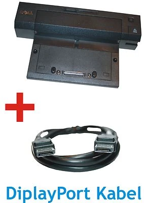 Dell E-Port Plus PR02X Dockingstation für E6220 und E6230 +DisplayPort Kabel - Bild 1 von 3