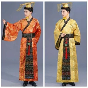 Chinese Emperor King Stage Clothes Chinese Men Ancient Dress Party - Imagen 1 de 21