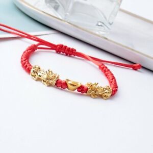Lucky Feng Shui Beads Pixiu Bracelet Attract Wealth Braided Rope Bangle Gift New
