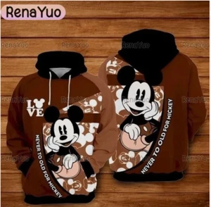 Mickey Mouse 3D HOODIE HALLOWEEN GIFT CHRISTMAS GIFT BEST PRICE OVER PRINT - Picture 1 of 3