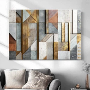 Leinwand Bild XXL Abstrakt Geometrisch 3D Minimalistisch Wandbild Wanddeko 8263 - Bild 1 von 8