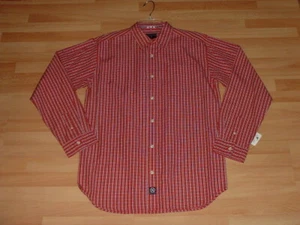 NEW! NAUTICA Long Sleeved Red Plaid Shirt Boy's Size Large 16-18 FREE SHIP! NWT! - Picture 1 of 3