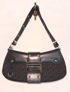 Vintage Genuine Christian Dior Street Chic Columbus Black Monogram Shoulder Bag - Picture 1 of 19