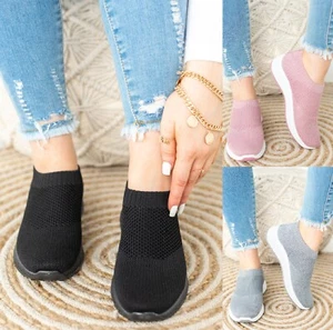 SCARPE DA GINNASTICA DA CORSA SLIP ON PALESTRA FITNESS SOFY DONNA PIATTE TAGLIA - Foto 1 di 7