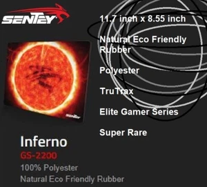 Mouse Pad para Juegos Sentey Inferno Elite GS-2200 3 mm TrTRAQ 11,7 pulgadas x 8,55 pulgadas - Imagen 1 de 2
