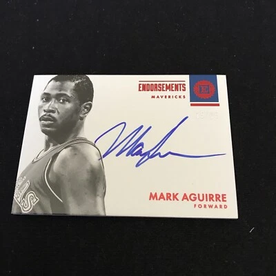 MARK AGUIRRE 2017-18 ENCASED ENDORSEMENTS RED AUTOGRAPH AUTO 15/25 - Image 1 of 2