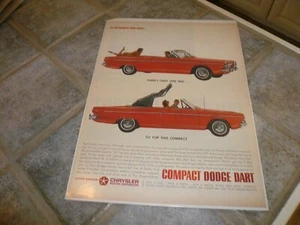  Dodge Ad Reklame Vintage Print Ad - Dart Cabrio - Bild 1 von 1
