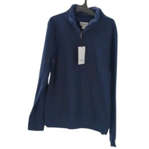 Goodfellow & Co Pullover Sweatshirt Blau Fleecekragen Quarter Zip Herren Gr. S - Bild 1 von 4