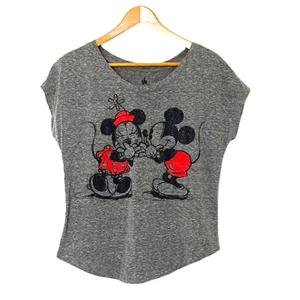Disney Parks Mickey Minnie Mouse T Shirt Womens size Small Gray - Picture 1 of 5