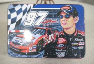 Velveeta Nascar Kurt Busch #97 Winston Cup Sam Bass Tin Storage Container Box 6" - Picture 1 of 9
