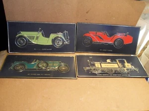 4 HUGH EVELYN FRANK DOWN LTD E CAR & 1 TRAIN PLASTIC WALL PLAQUES - Picture 1 of 11