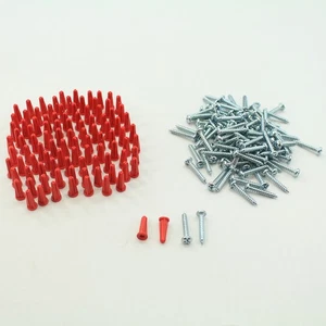 100PK Metallics 3/16" Light Duty Red Anchor Kit w/ Pan Head Combo Screw WAK16KIT - Picture 1 of 4