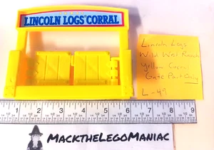 Lincoln Logs Wild West Ranch puerta amarilla - Imagen 1 de 3