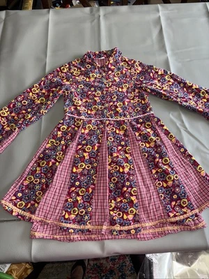 OILILY Floral Multicolored Long Sleeve Dress EUC Youth 8 128cm - Image 1 of 4