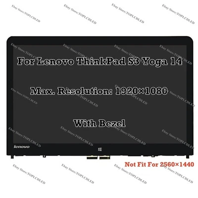 14“ Lenovo Thinkpad S3 Yoga 14 20DM008UUS LCD LED Bildschirm Berühren  Baugruppe - Bild 1 von 4