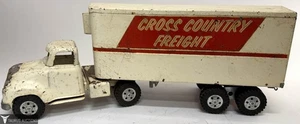 Vintage 1950s Tonka Pressed Steel Cross Country Freight Semi Truck Toy - Picture 1 of 16