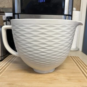 KitchenAid Ciotola di miscelazione in ceramica testurizzata bianca 5 qt - Foto 1 di 6