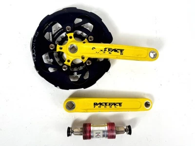 90s MTB Race Face Vintage Turbine Forged Crankset 175 mm 44/32/22t w/ BB 94BCD - Image 1 of 4