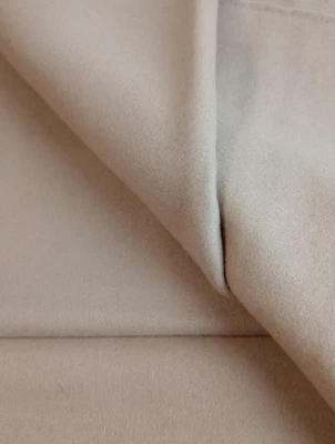 Vtg Wool Blend Suit Coat Fabric 140x175cm Beige Camel Light Brown Seing Craft - Image 1 of 4