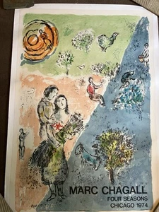 Vintage Original "Four Seasons" Chicago Poster lLthograph 1974 - Picture 1 of 3