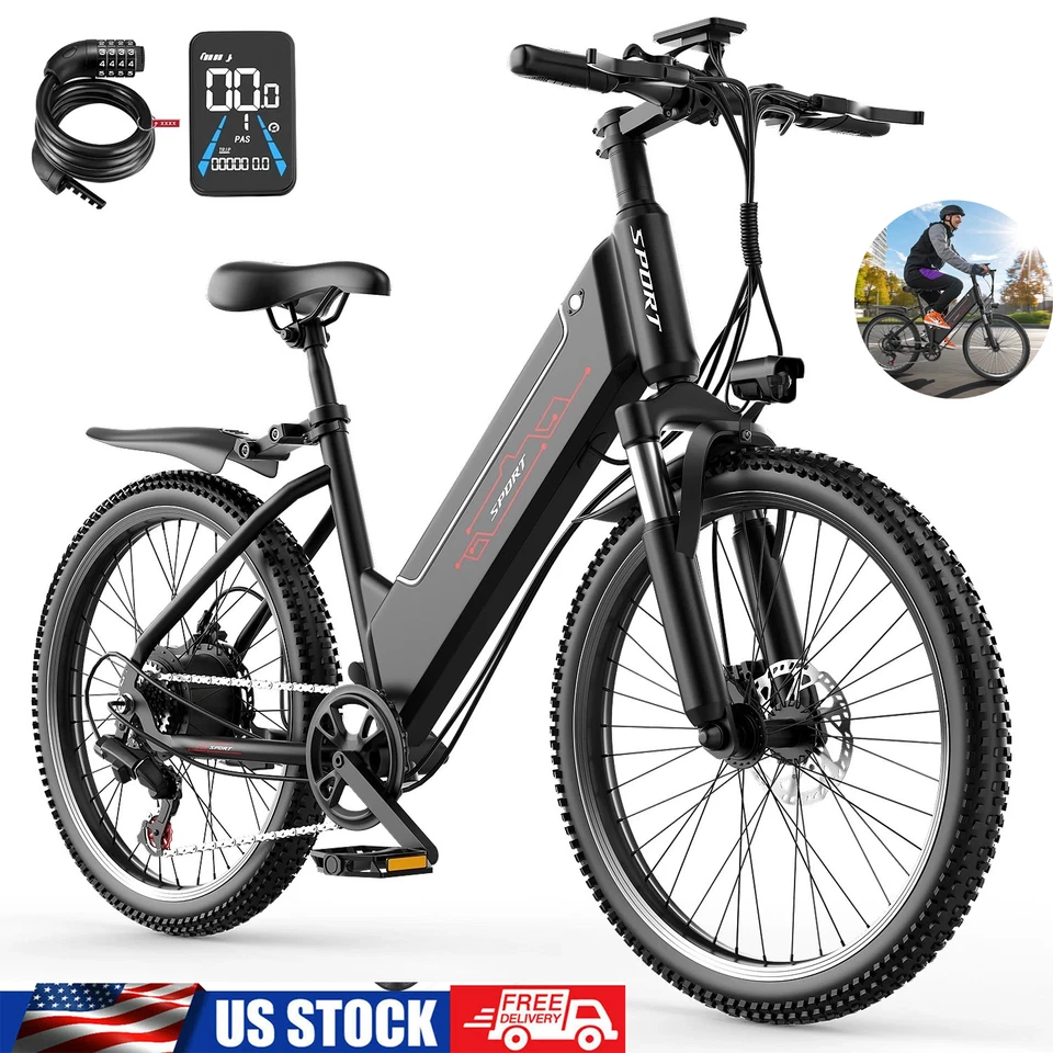 Adults Electric Mountain Bike Peak 1500W 48V 26" Electric Bikes for Teens e bike - Image 1 of 4