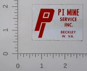 Vintage PI Mine Service Beckley West Virginia Coal Mining Sticker Decal - Picture 1 of 1