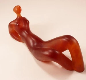 RARE DAUM ALLONGEE BY CAPO DI FELTRE PATE DE VERRE CRYSTAL FIGURINE Ed. 349/500 - Picture 1 of 7