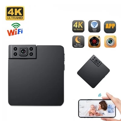 WiFi Mini Camera 180° Rotatable Wireless Camcorder IR Night Vision DVR HD 1080P - Image 1 of 4