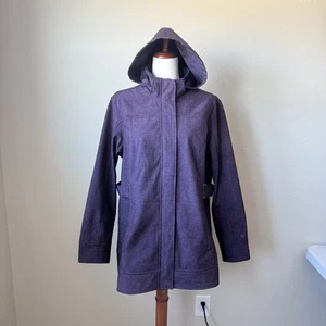 Free Country Damen Jacke XL lila pflaume Kapuze Kunstfellfutter lang langer Reißverschluss - Bild 1 von 8